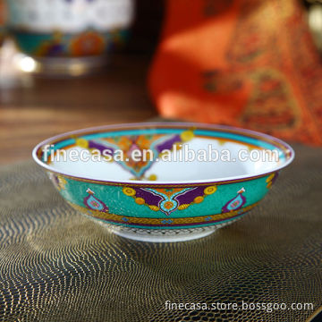 6 Inches Luxury Fine Hyper White Porcelain Cereal Bowl of Summer of Persia